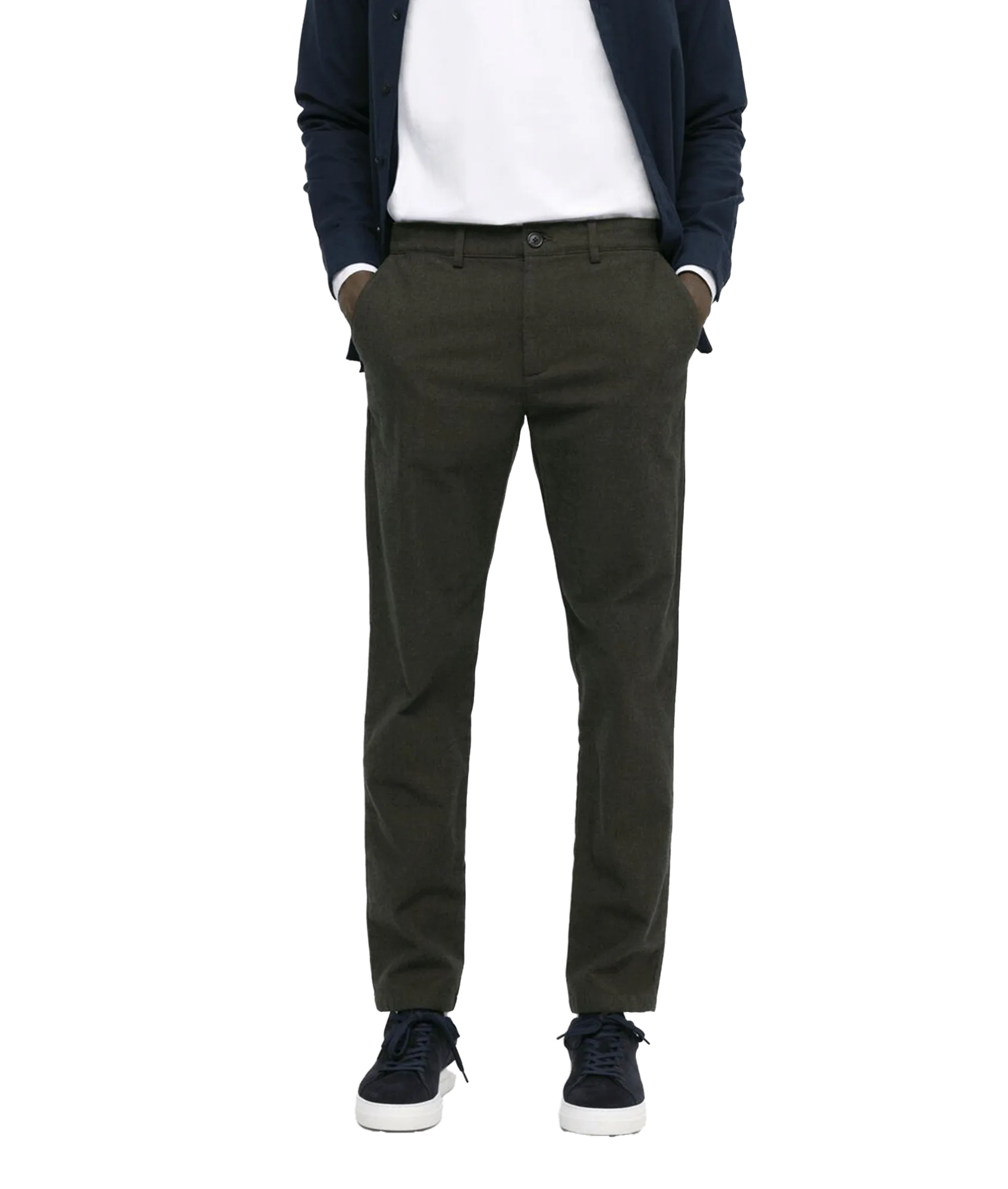 175 Slim-fit Brushed Chinos - Green