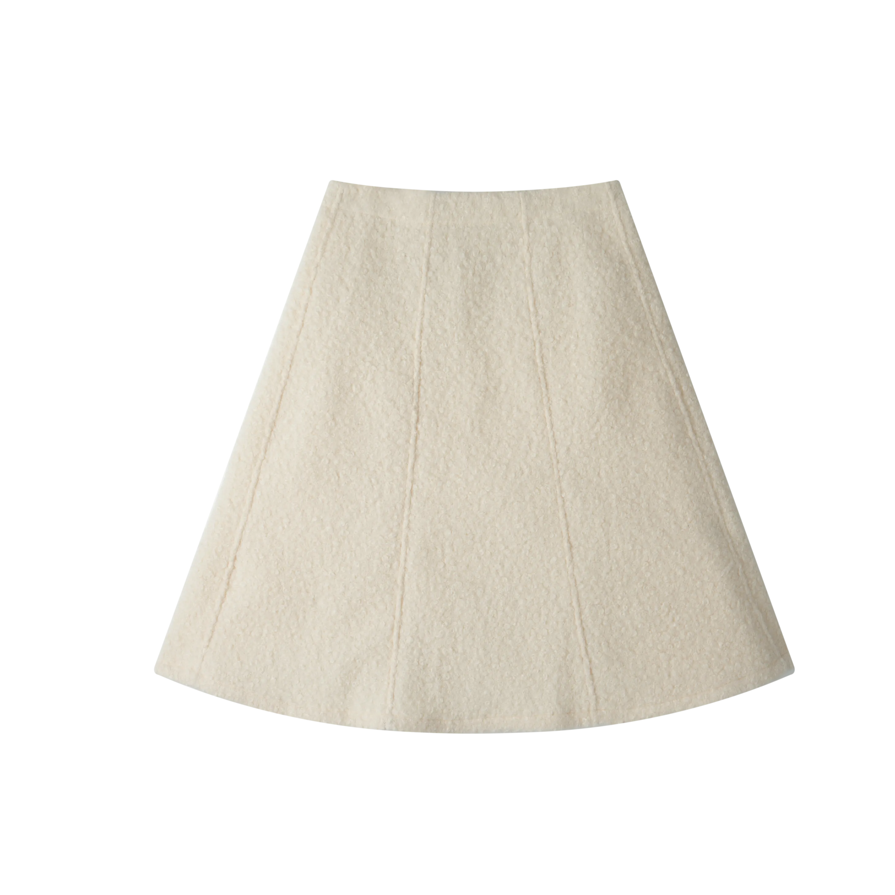 A-LINE SHERPA SKIRT-CREME