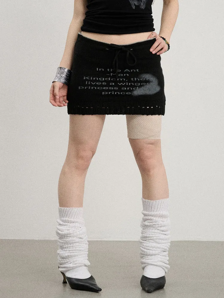 Achihara Knitted A-line Skirt