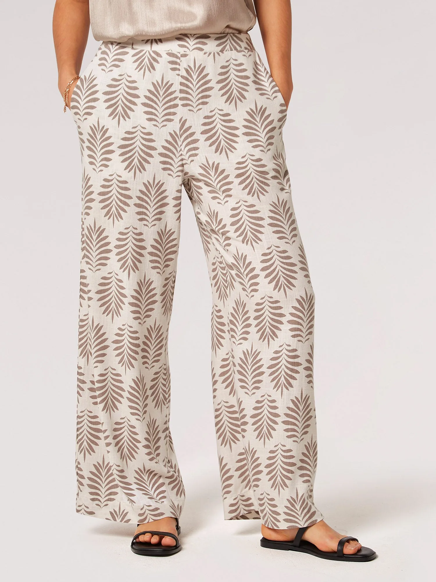 Apricot Matisse Geo Slim Palazzo Pant