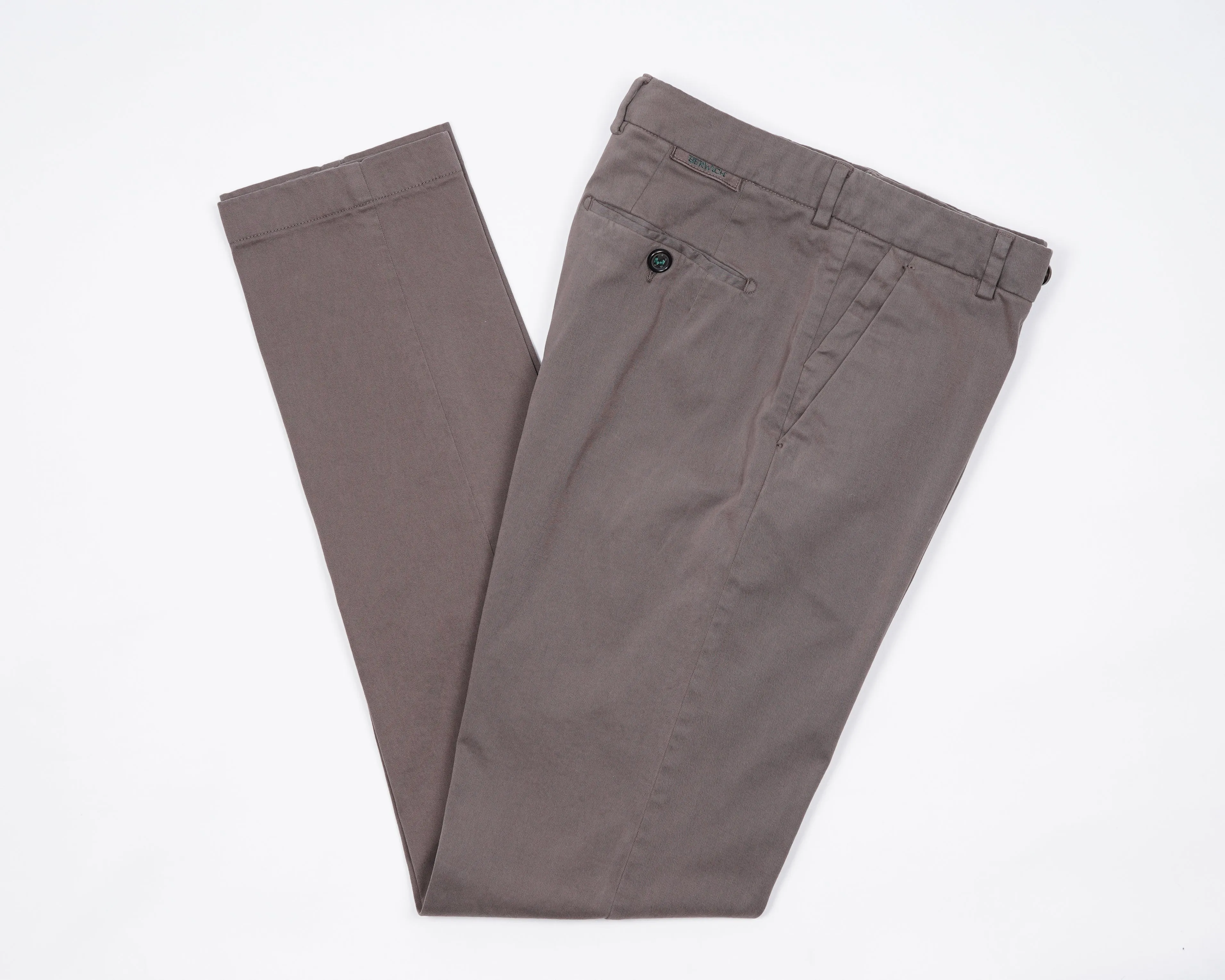 Berwich Morello Garment Dyed Chinos- Mandorla