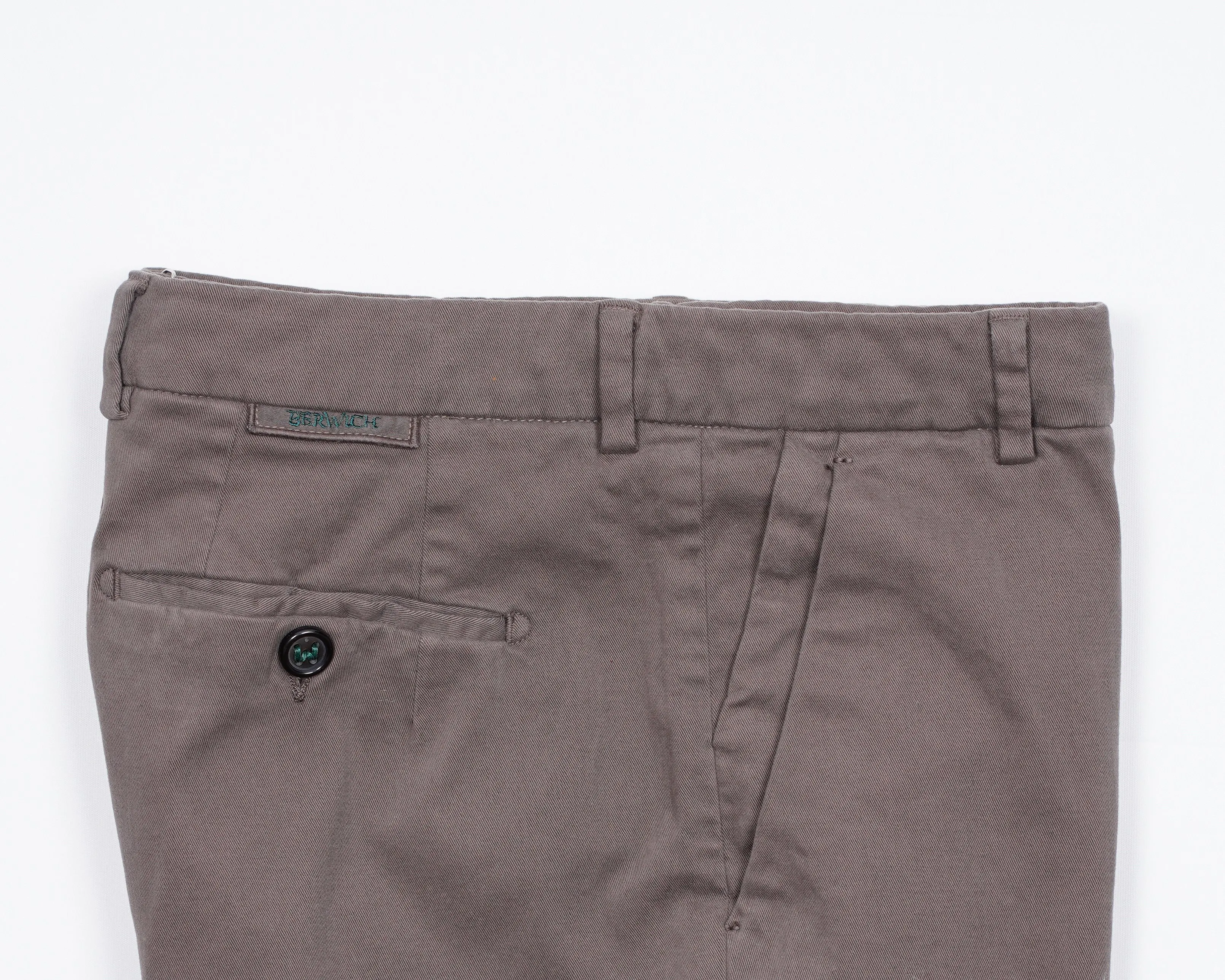 Berwich Morello Garment Dyed Chinos- Mandorla