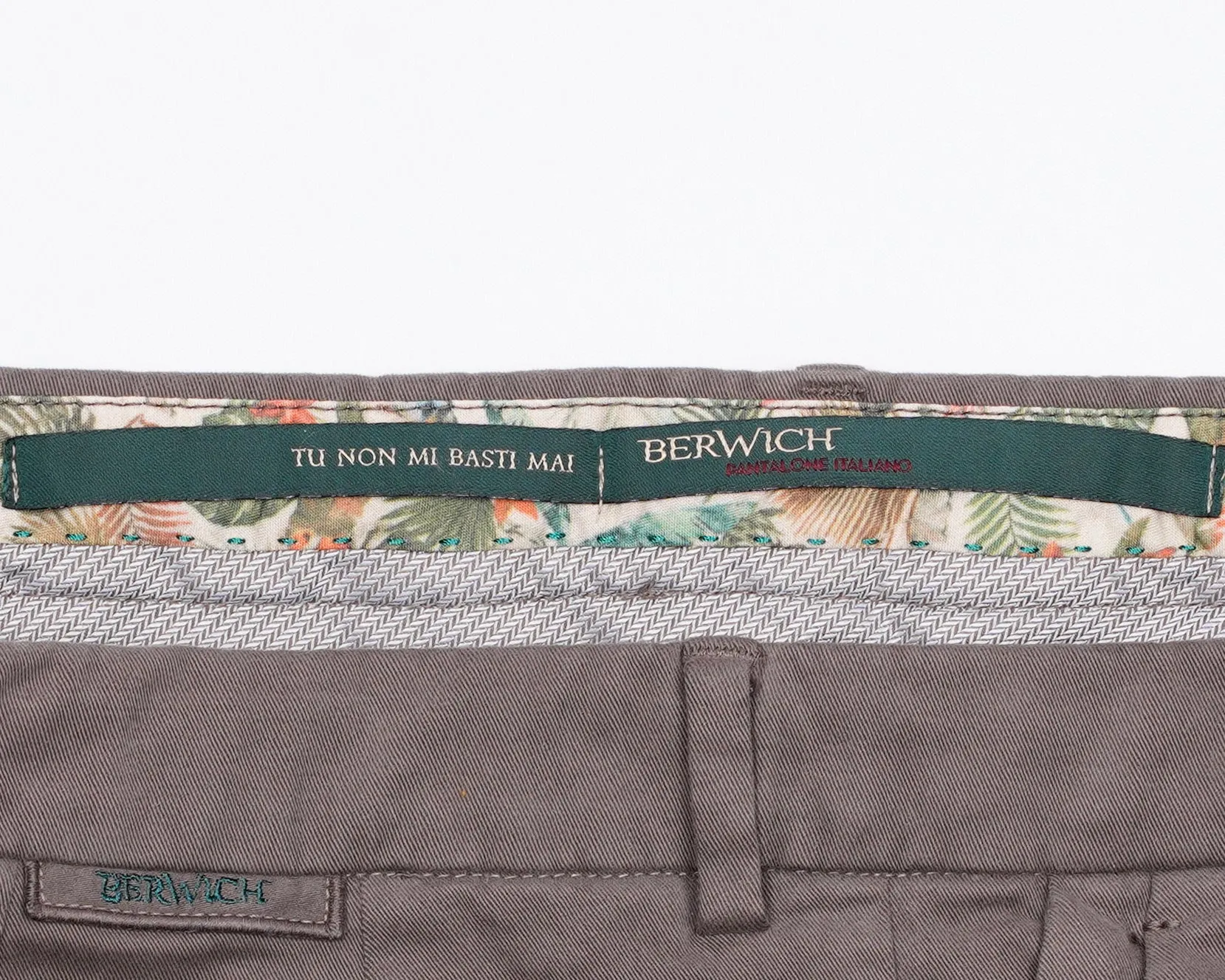 Berwich Morello Garment Dyed Chinos- Mandorla