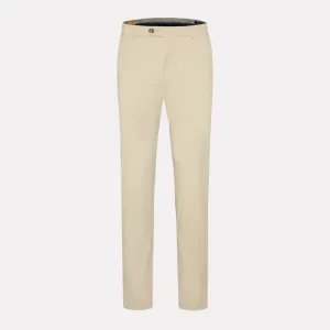 Bugatti Flat Front Casual Pant / Beige