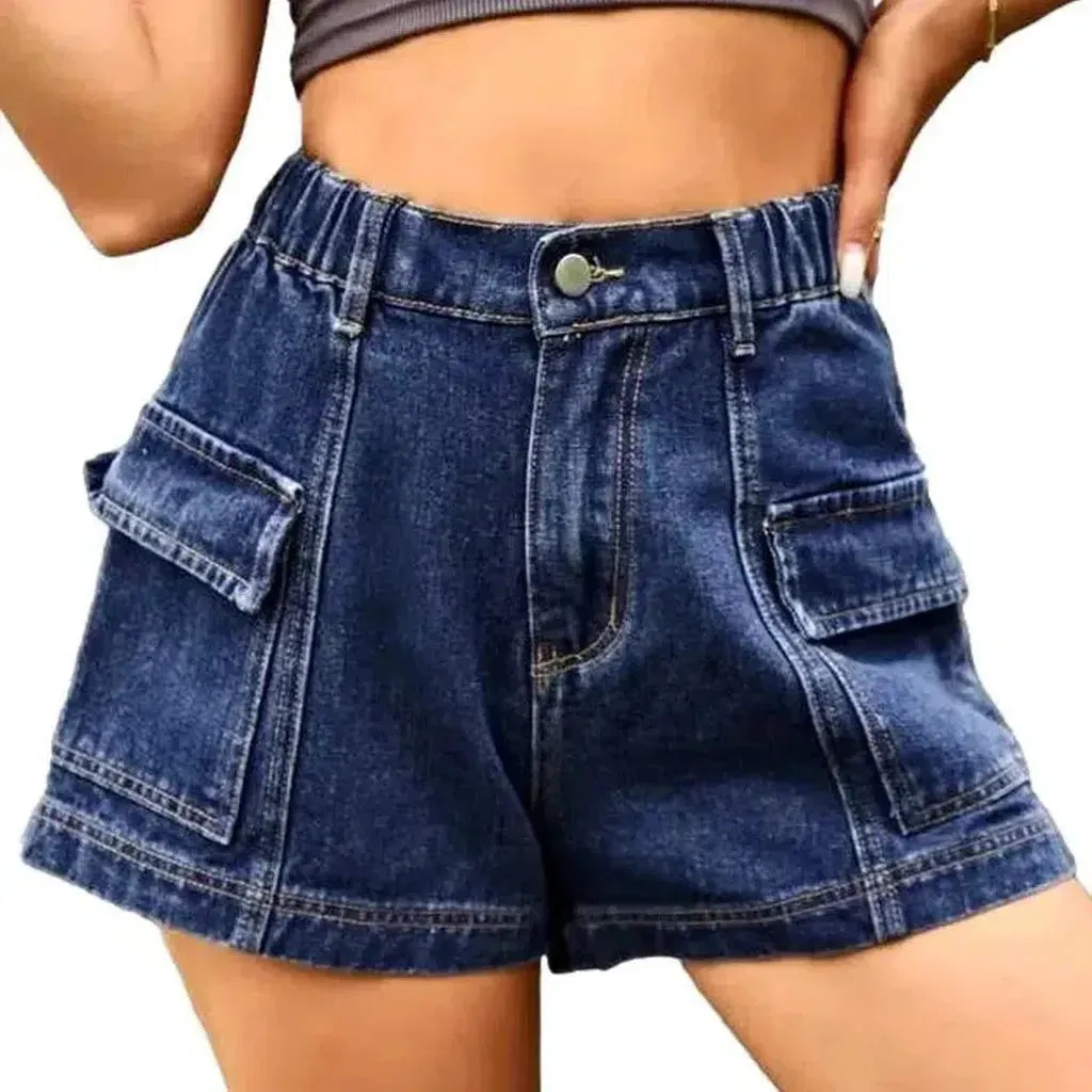 Cargo fashion women's jean shorts