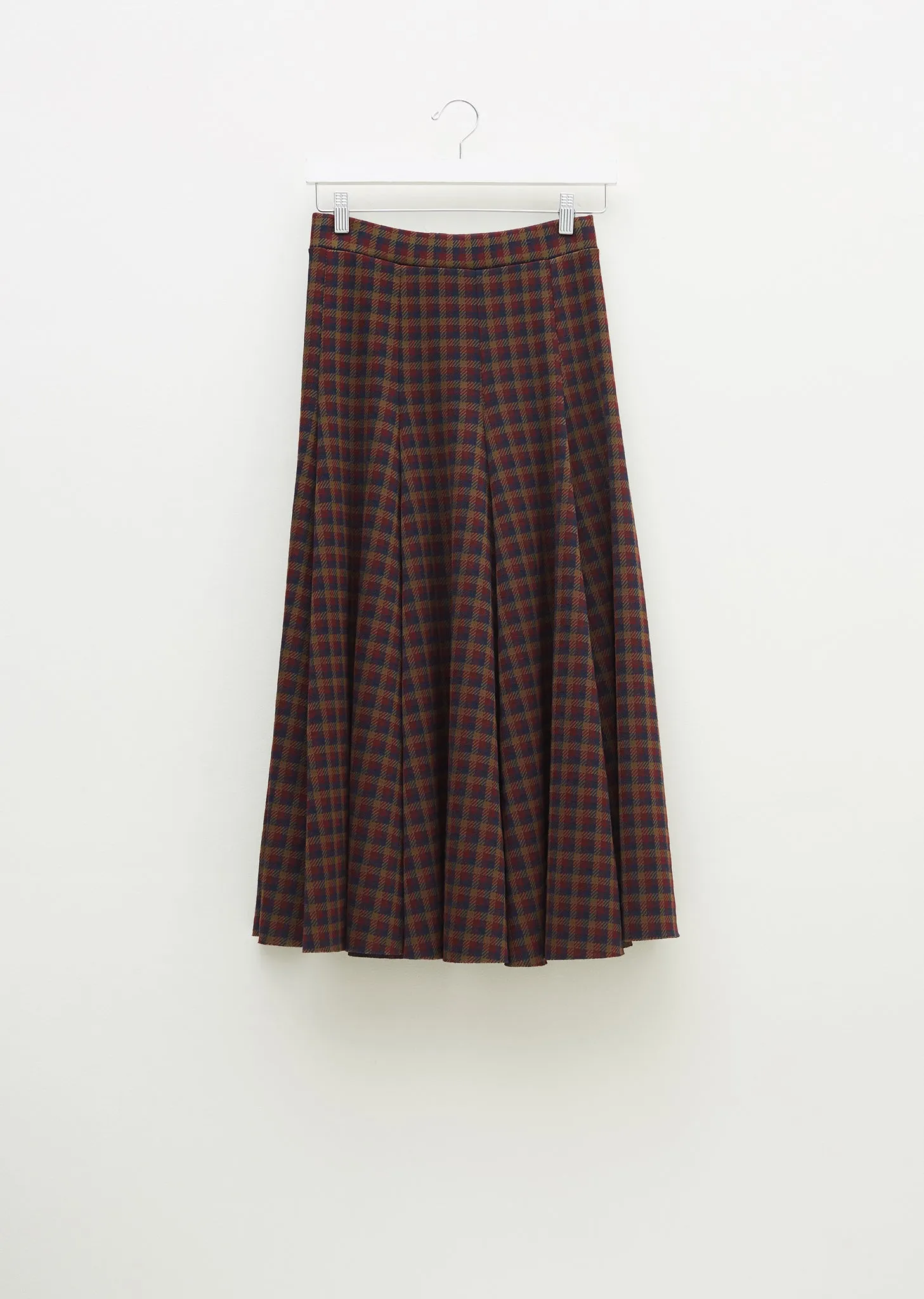 Checked A-Line Skirt