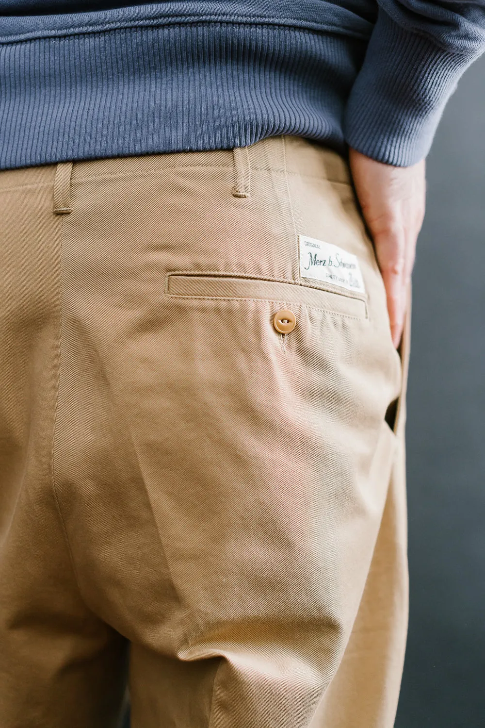 CHINO01.16 - 9.2oz Organic Cotton Twill Chino Relaxed Fit - Khaki