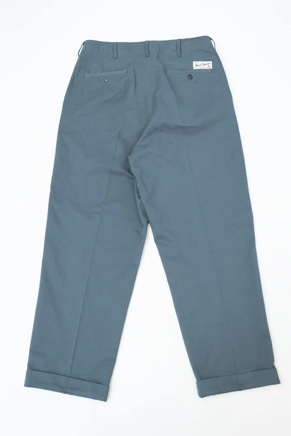 CHINO01.605 - 9.2oz Organic Cotton Twill Chino Relaxed Fit - Slate Blue