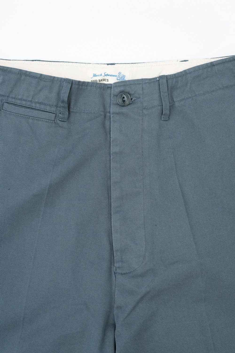 CHINO01.605 - 9.2oz Organic Cotton Twill Chino Relaxed Fit - Slate Blue