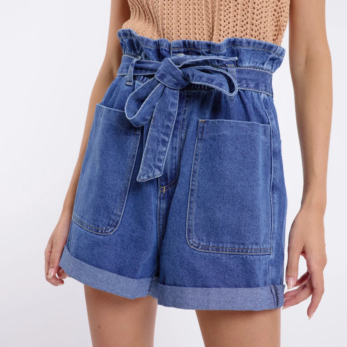 DOUMIA HIGHWAISTED SHORTS (DENIM)