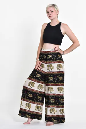 Elephant Bliss Palazzo Style Elephant Pants in Black