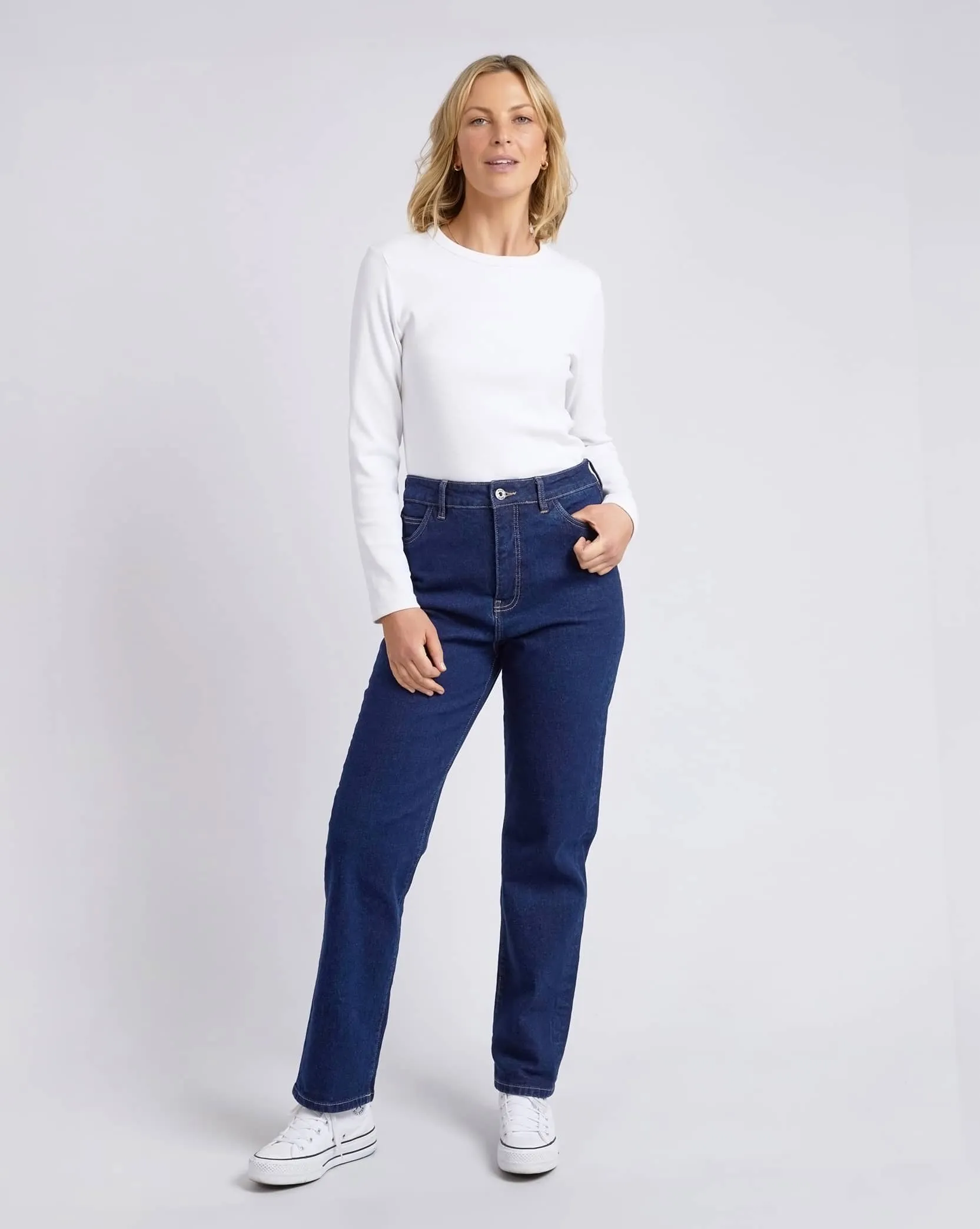 ELM Kate Straight Leg - Dark Blue Wash