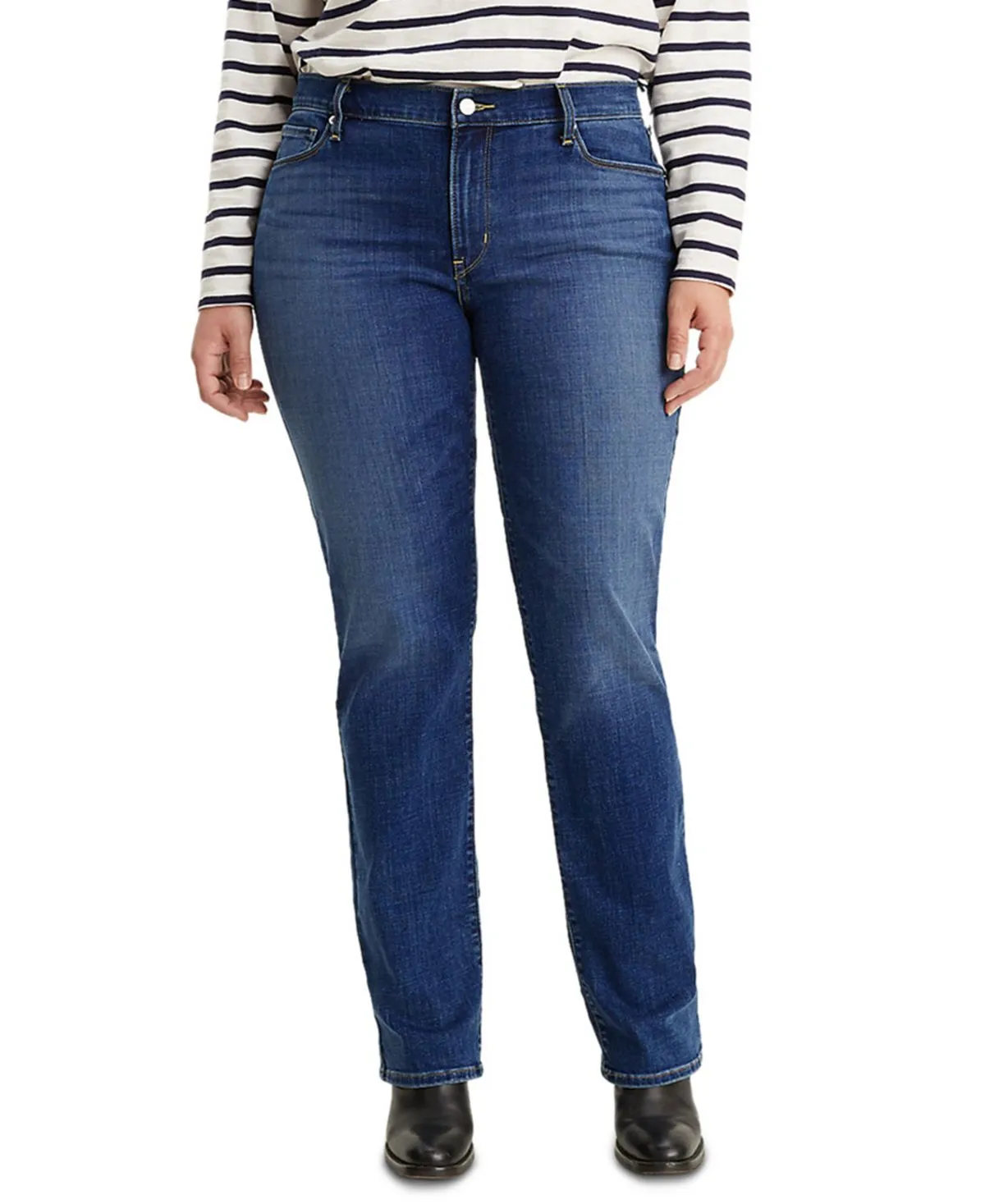 Fashionable classic straight jeans in large sizes Levi's, multi