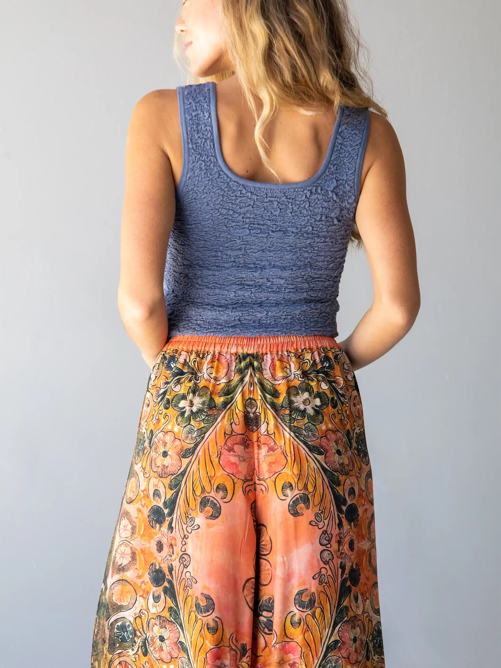 Fiona Palazzo Pant - Coral Floral