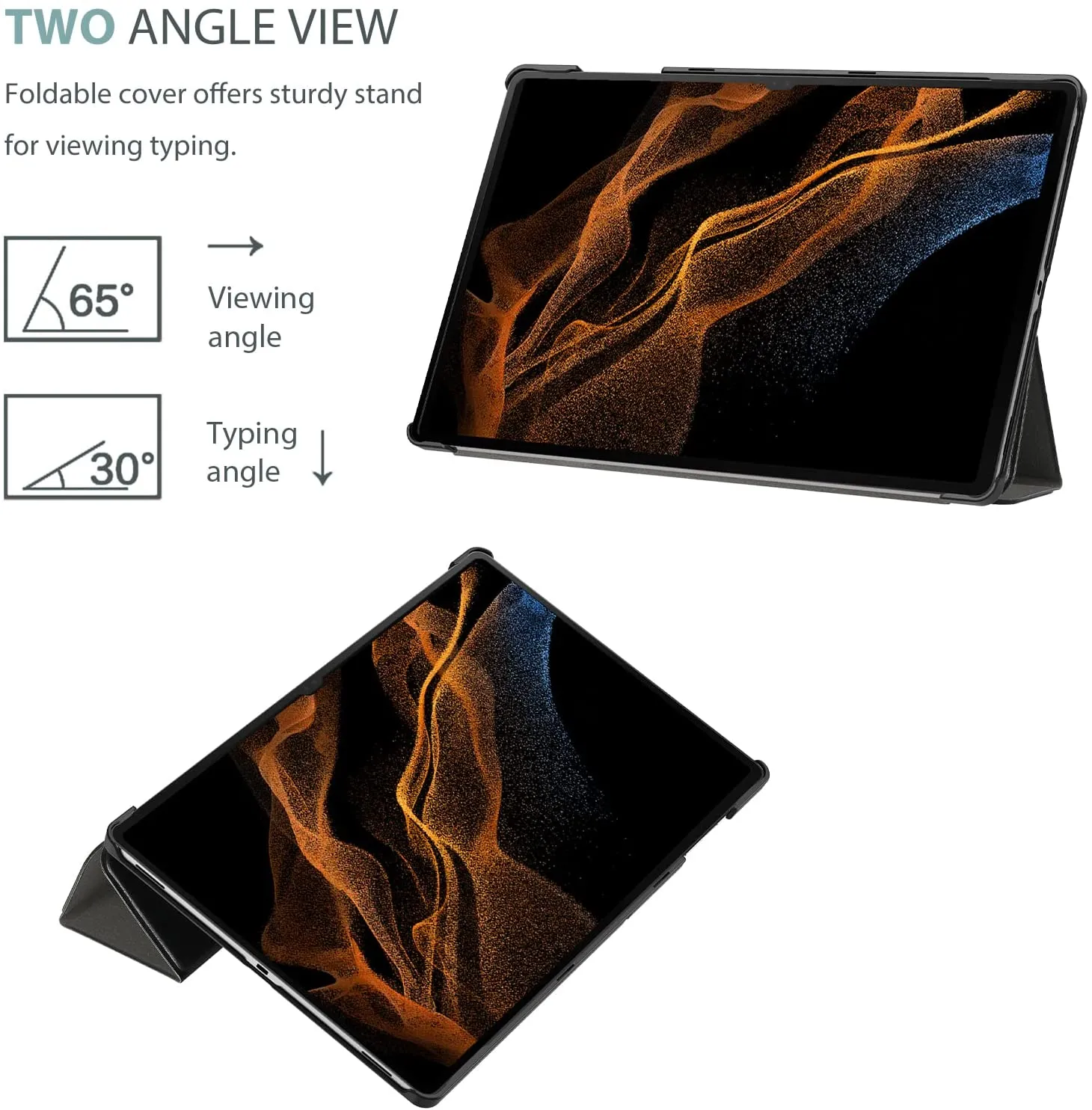 Galaxy Tab S8 Ultra 14.6 Tri-fold PU Leather Protective Case | ProCase