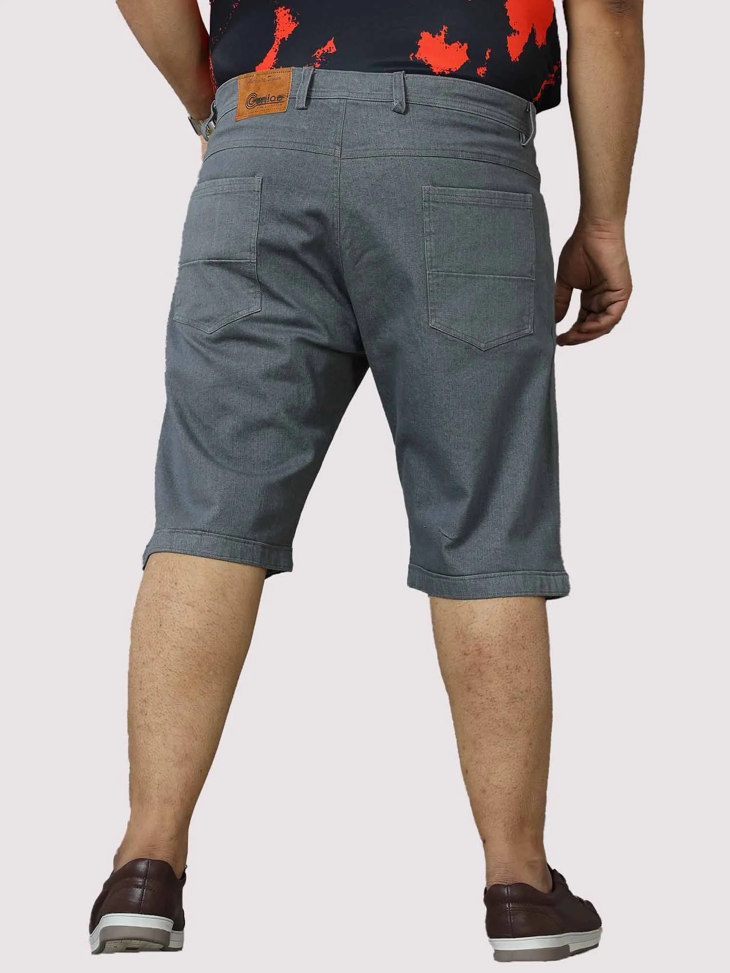 Gray Denim Shorts Men's Plus Size