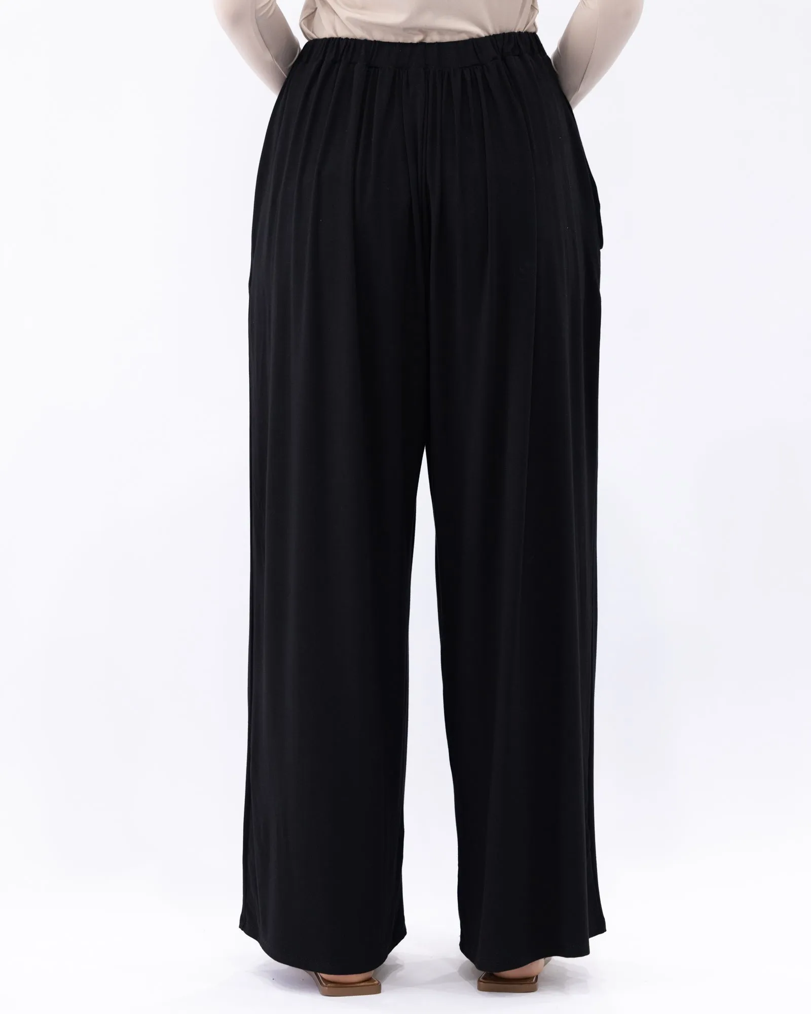 Jersey Palazzo Pants Black