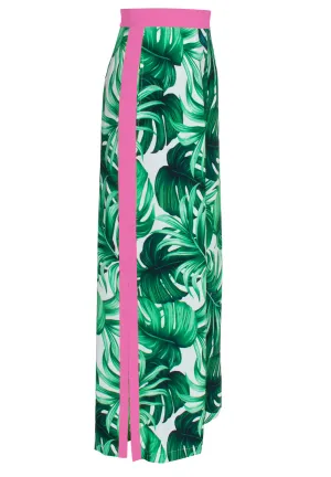 Jungle - Monstera White / Green Pants (Neon Pink)