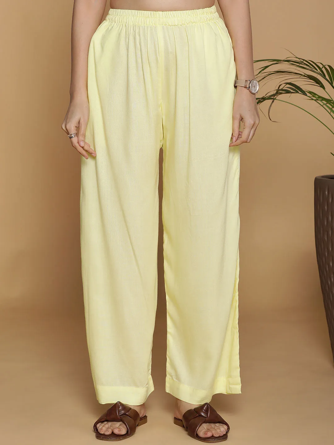 Lemon Palazzo Pants