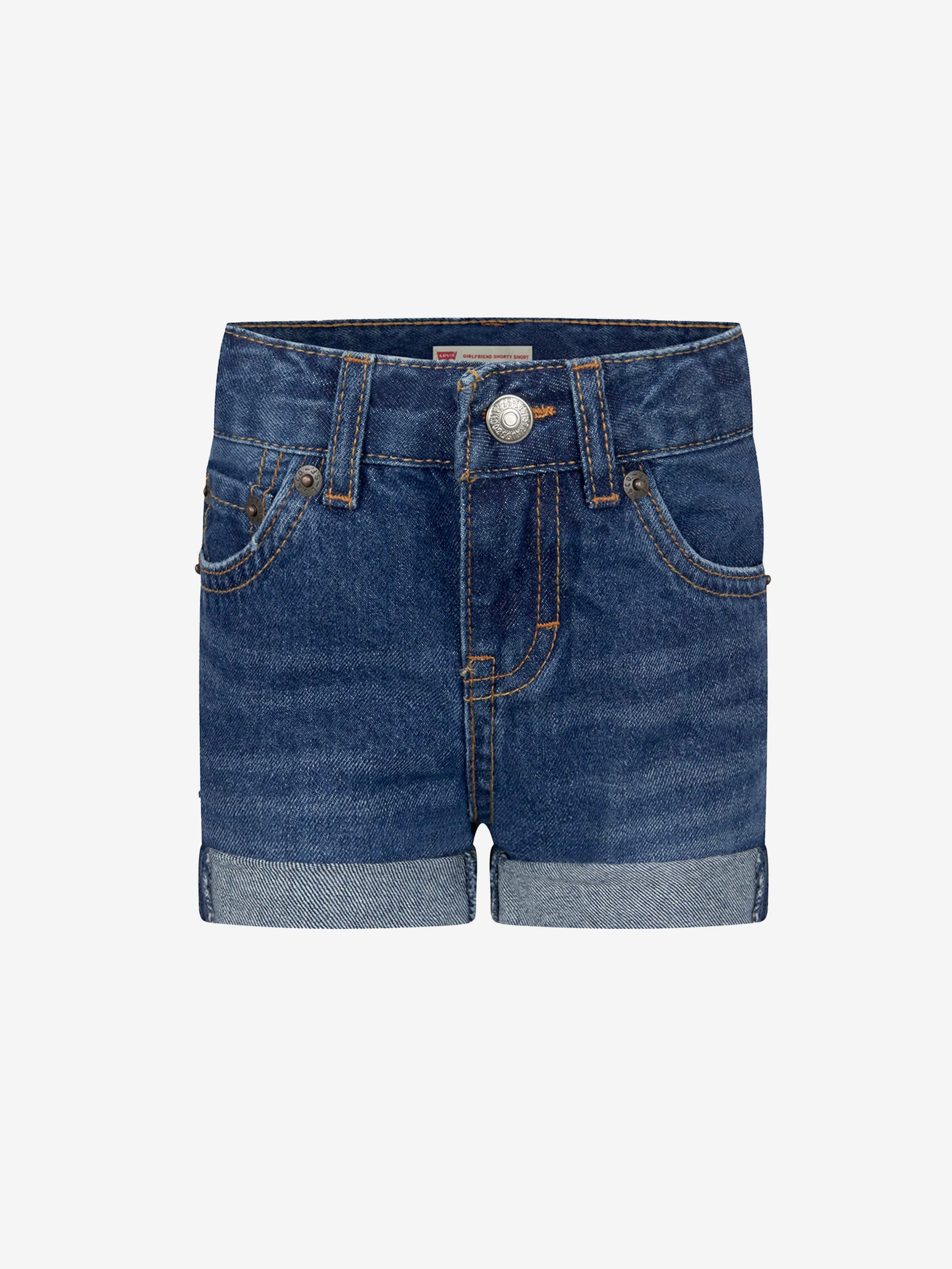 Levi's Wear Girls Cotton Girlfriend Denim Shorts