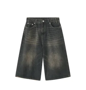 Long Length Baggy Vintage Wash Jorts