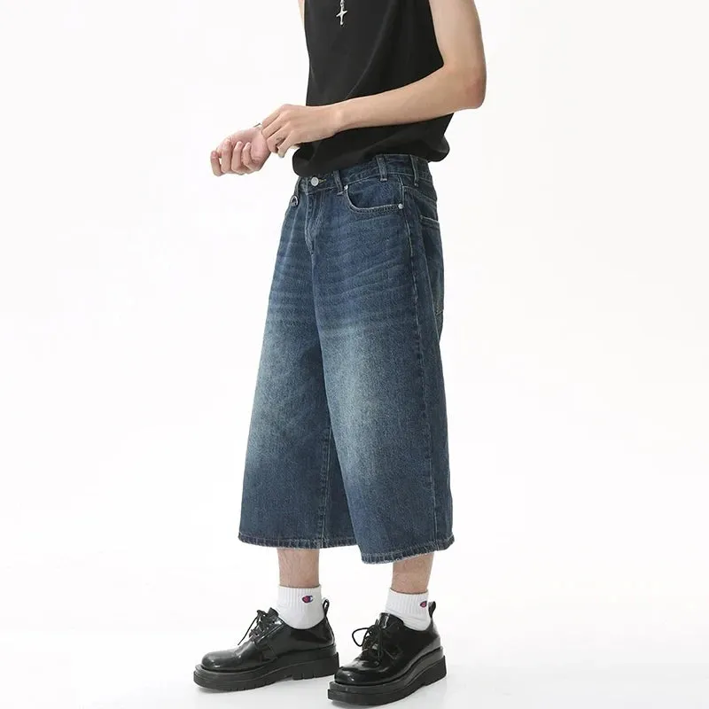 Long Length Baggy Vintage Wash Jorts