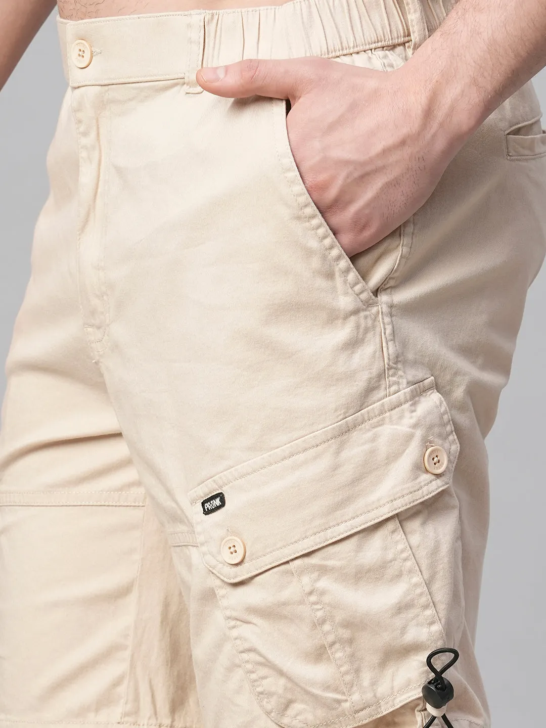 Mens Woven Shorts - Beige