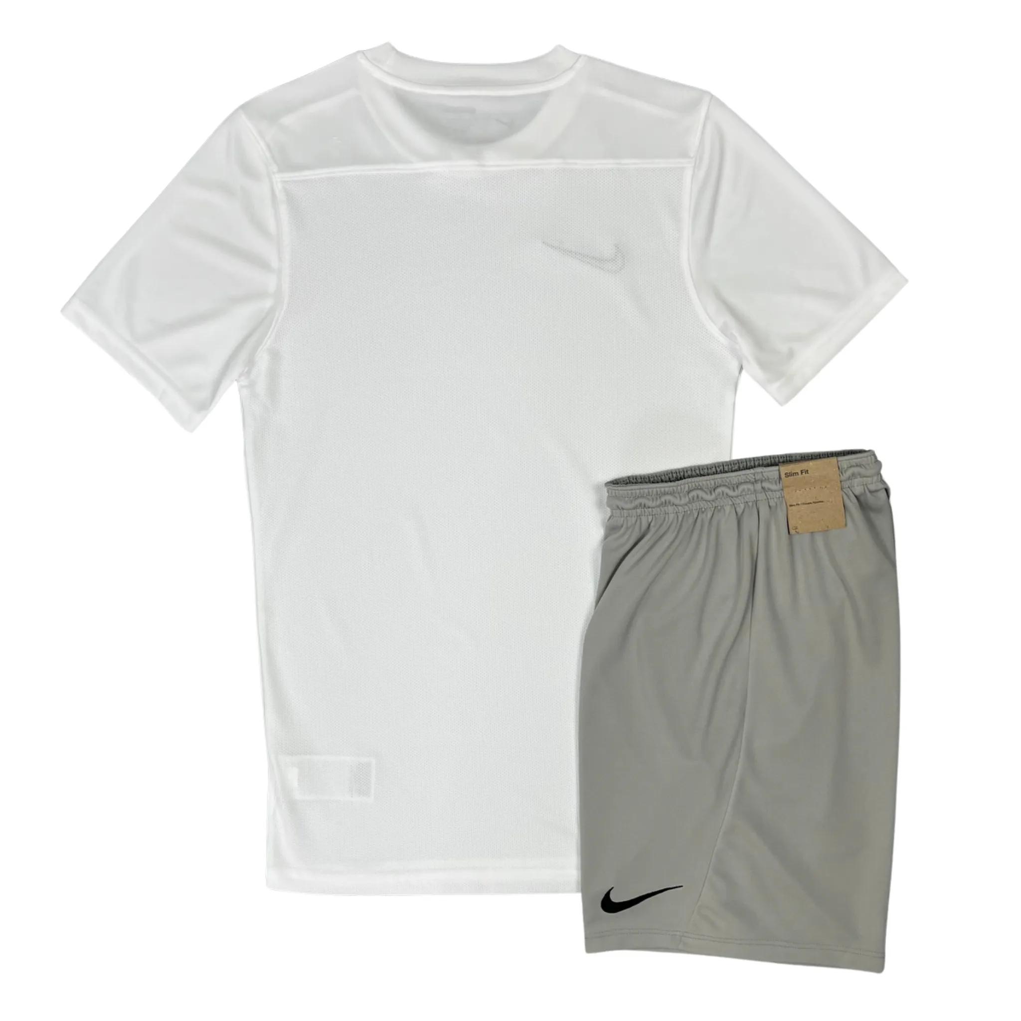 Nike Dri-Fit Tshirt / Shorts Set - White / Grey