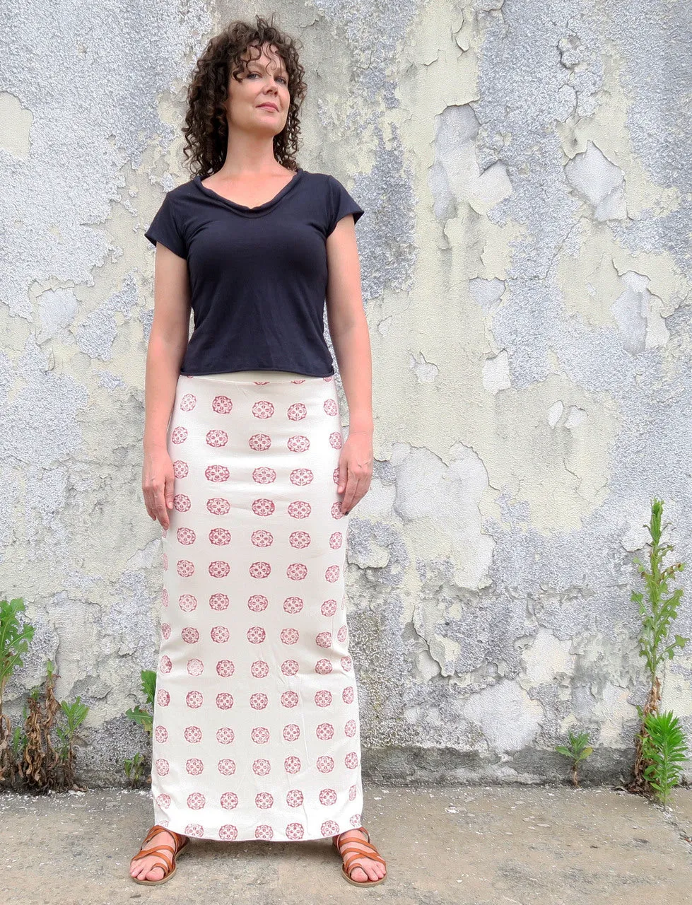 Pencil Long BLOCK PRINT Skirt