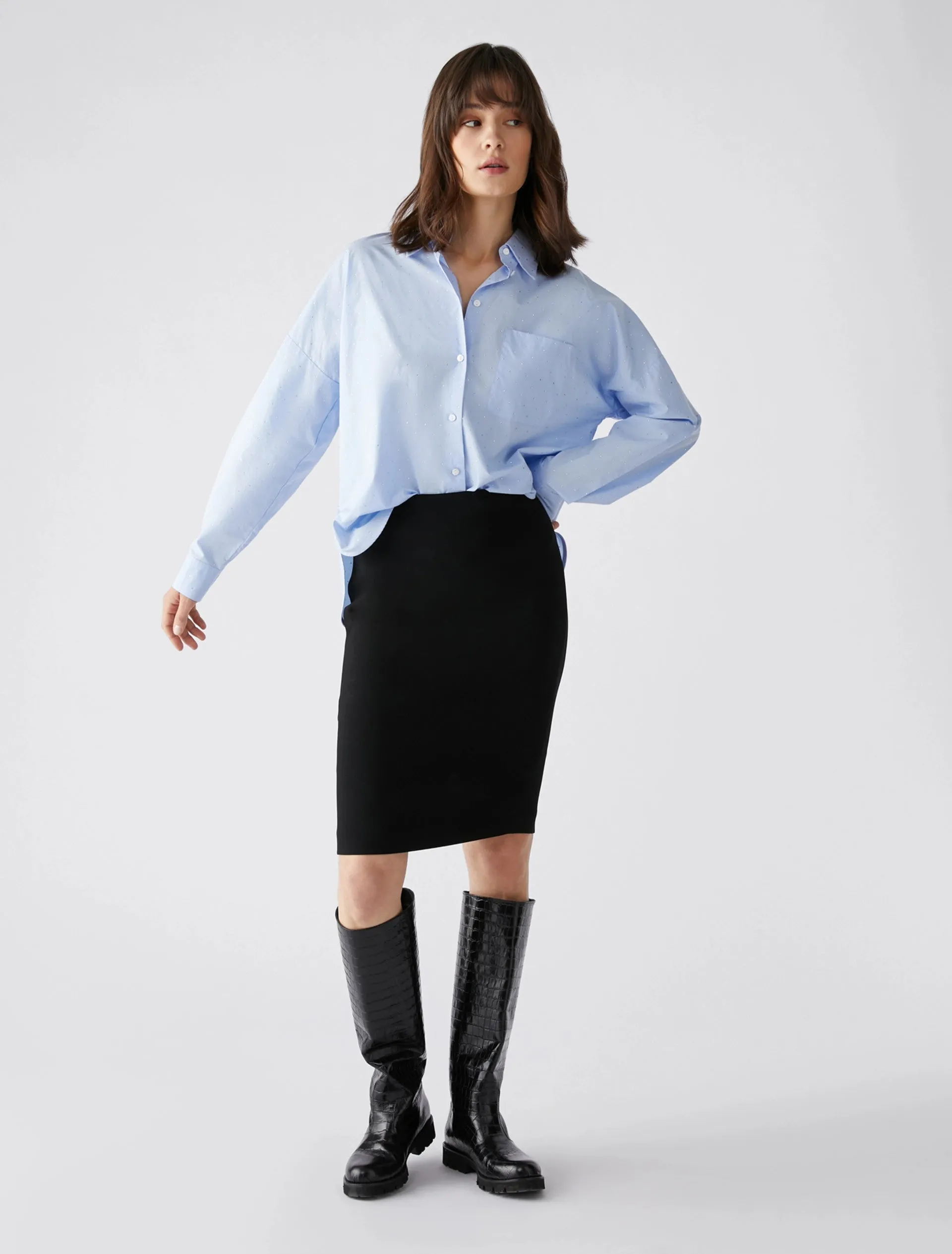 Penny Black Pencil Skirt | Black