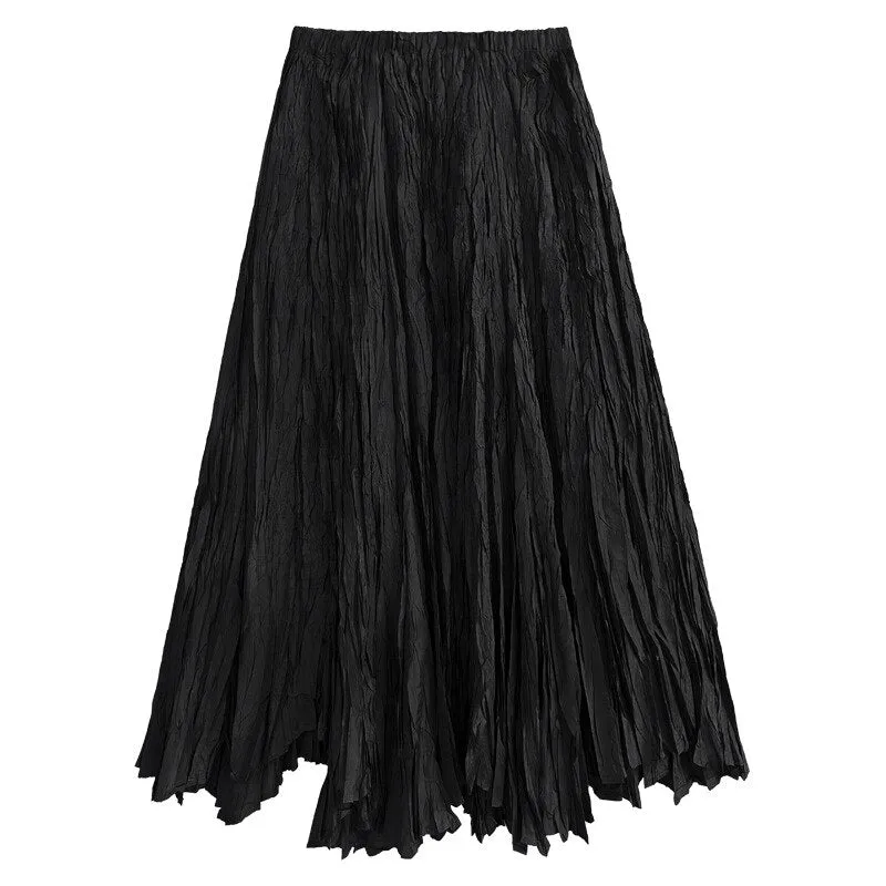 Pre Order:  Pleated Loose-Fit Full Skirt