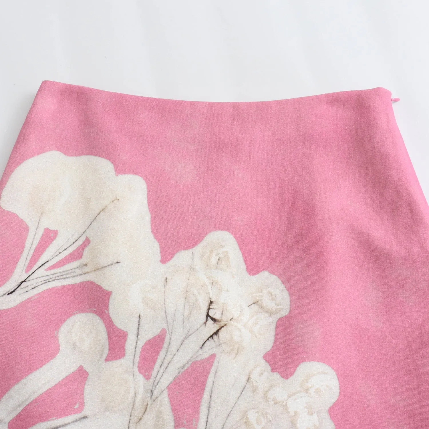 Raffy High Waist Floral Pink Pencil Skirt