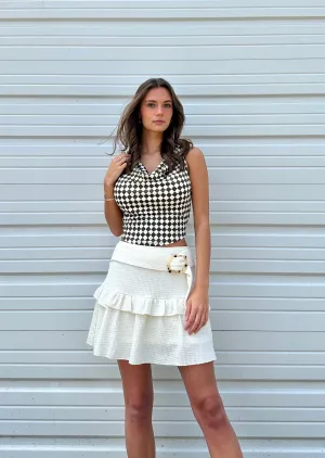 Redecorate Mini Skirt Ivory