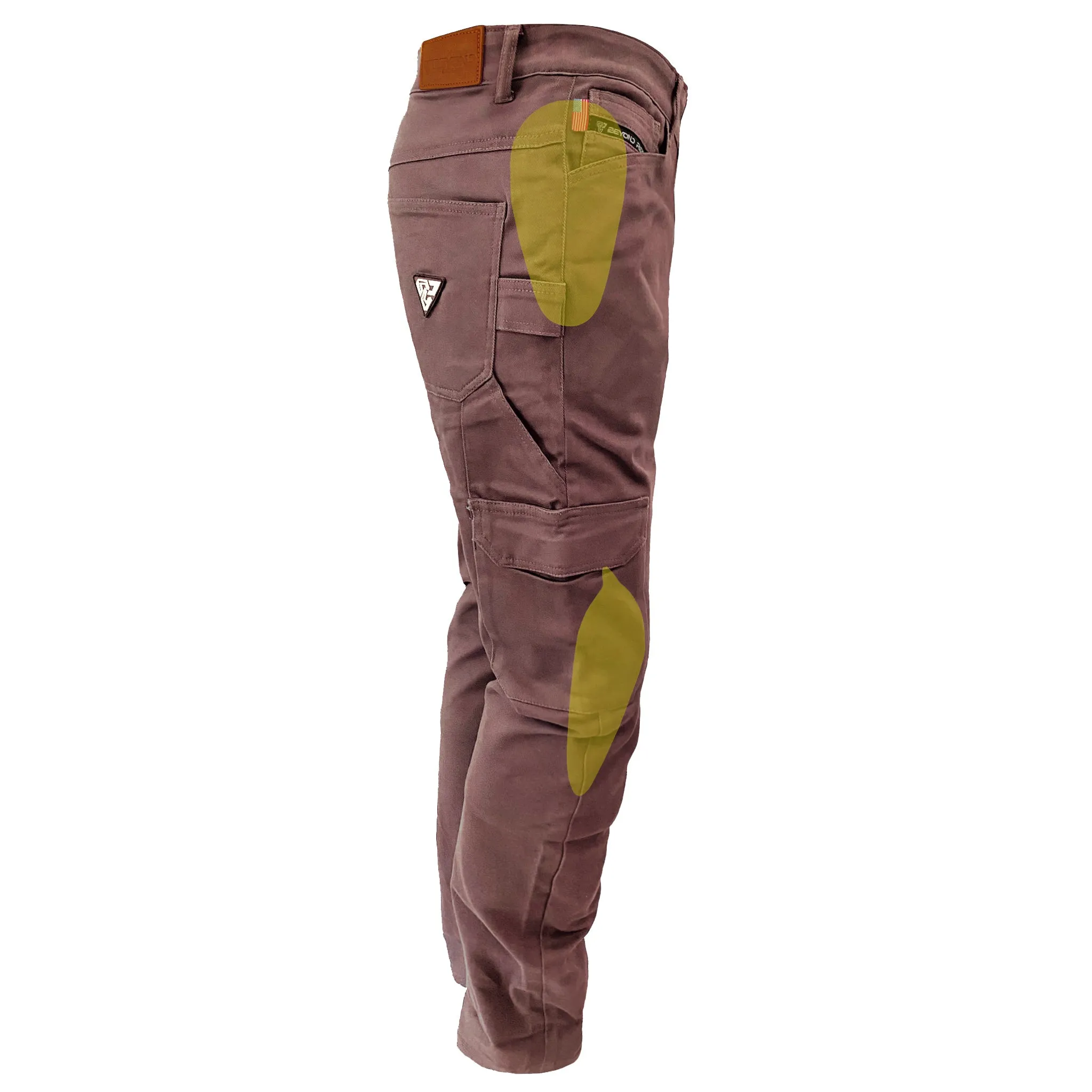 SALE Relaxed Fit Cargo Pants - Light Cacao with Pads