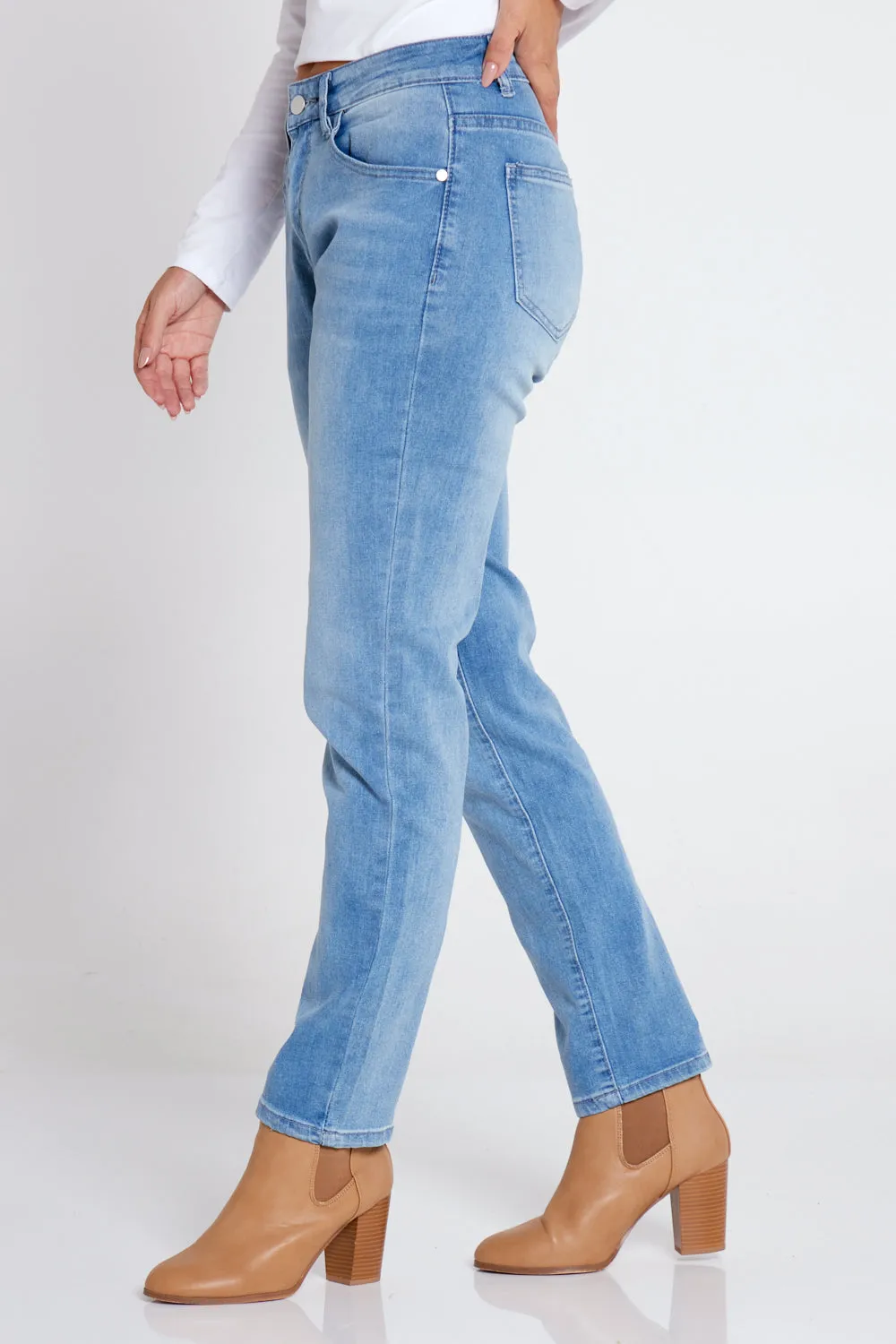 Savannah Cotton Jeans - Denim