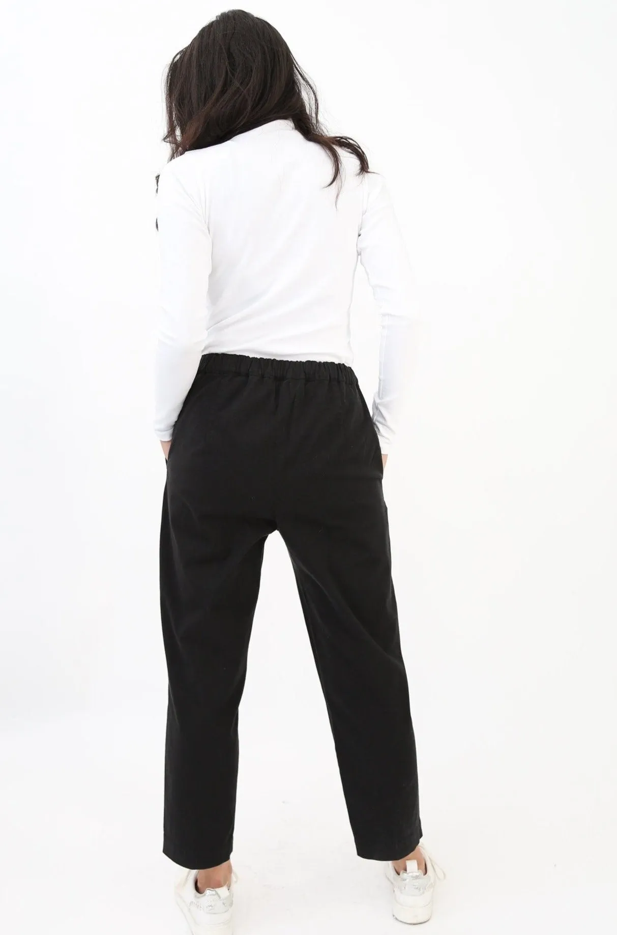 SHAY PULL-ON PANT IN GARMENT WASHED COTTON