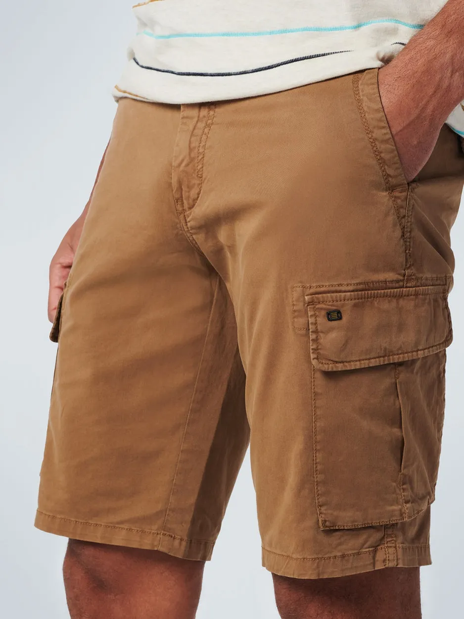 Short Cargo Garment Dyed   Stone Washed Stretch | Earth