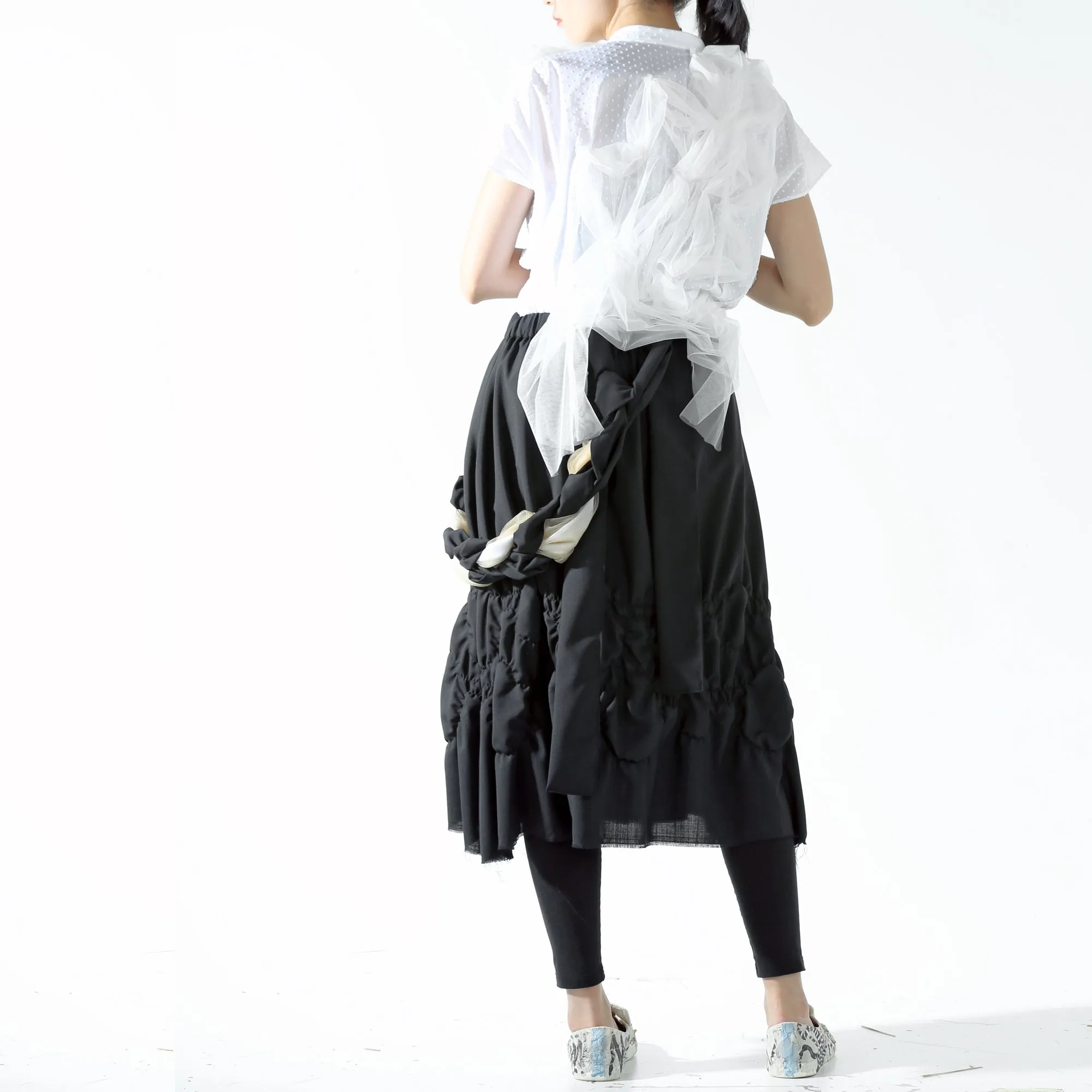 Skirt - Shirring A Line with Braided Suspender