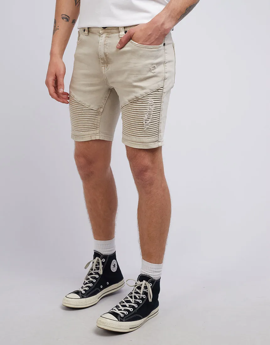 Strung Out Moto Short Trashed Oatmeal