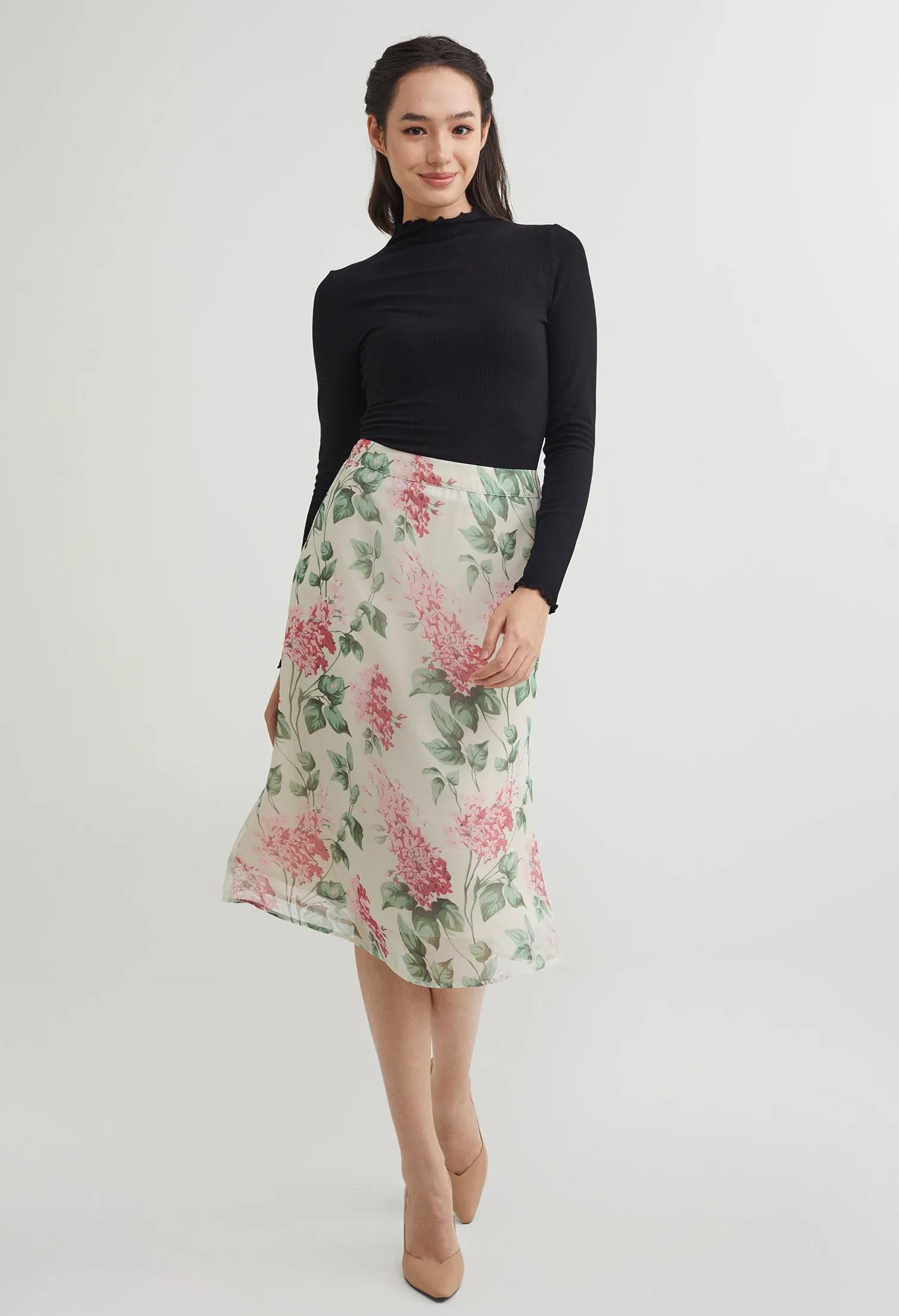 Sweetheart Floral A-Line Skirt