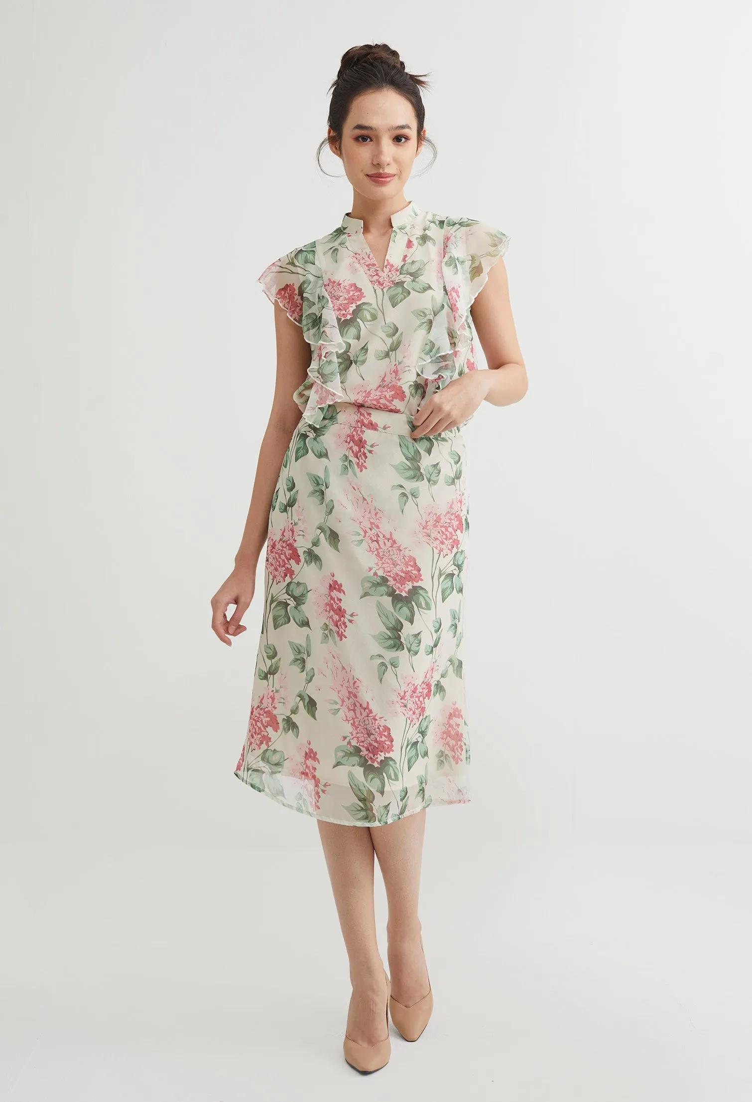 Sweetheart Floral A-Line Skirt