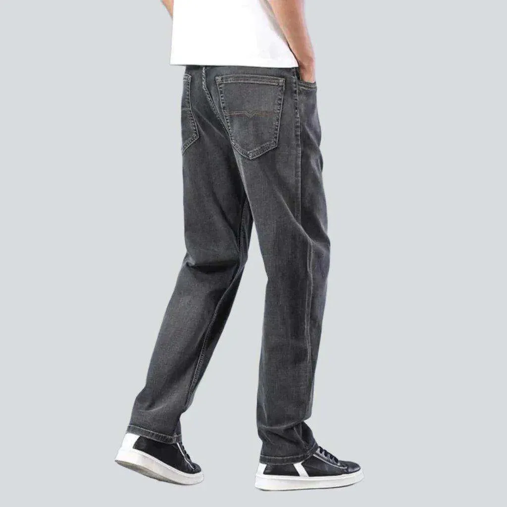 Thin stretch straight men's jeans