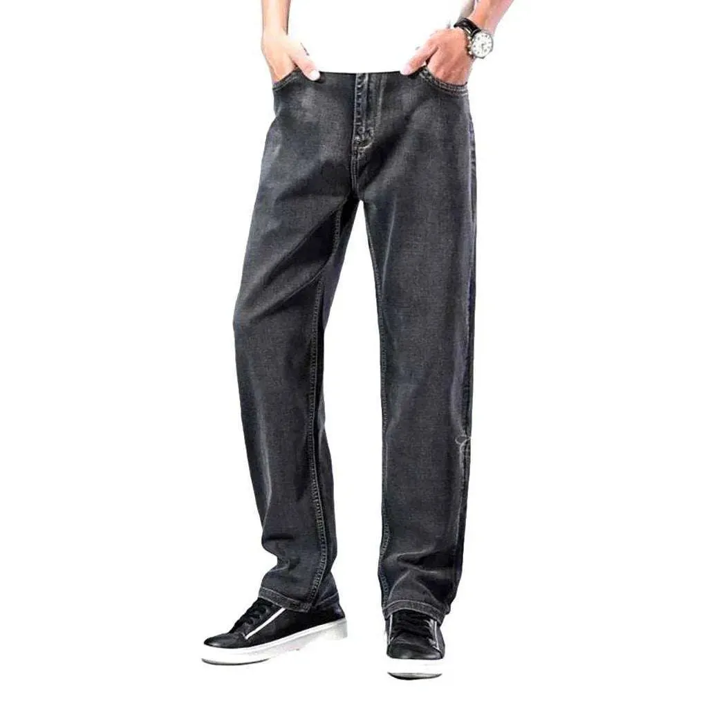 Thin stretch straight men's jeans