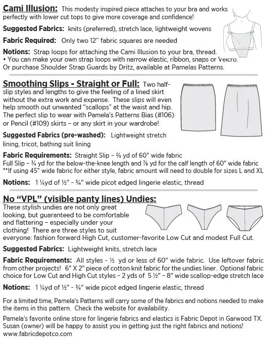 Unmentionables Worth Mentioning Pattern