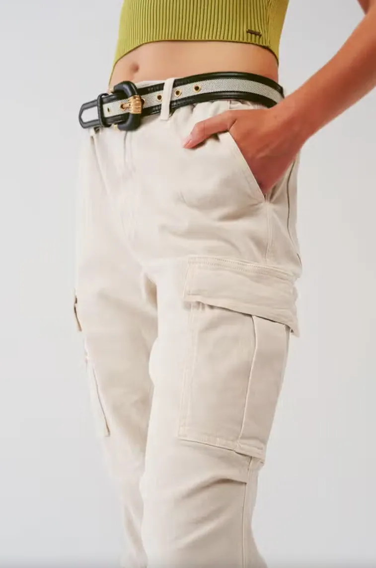 Urban Nights Stretch Denim Cargo Pants