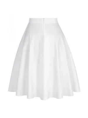 White Flared Skirt