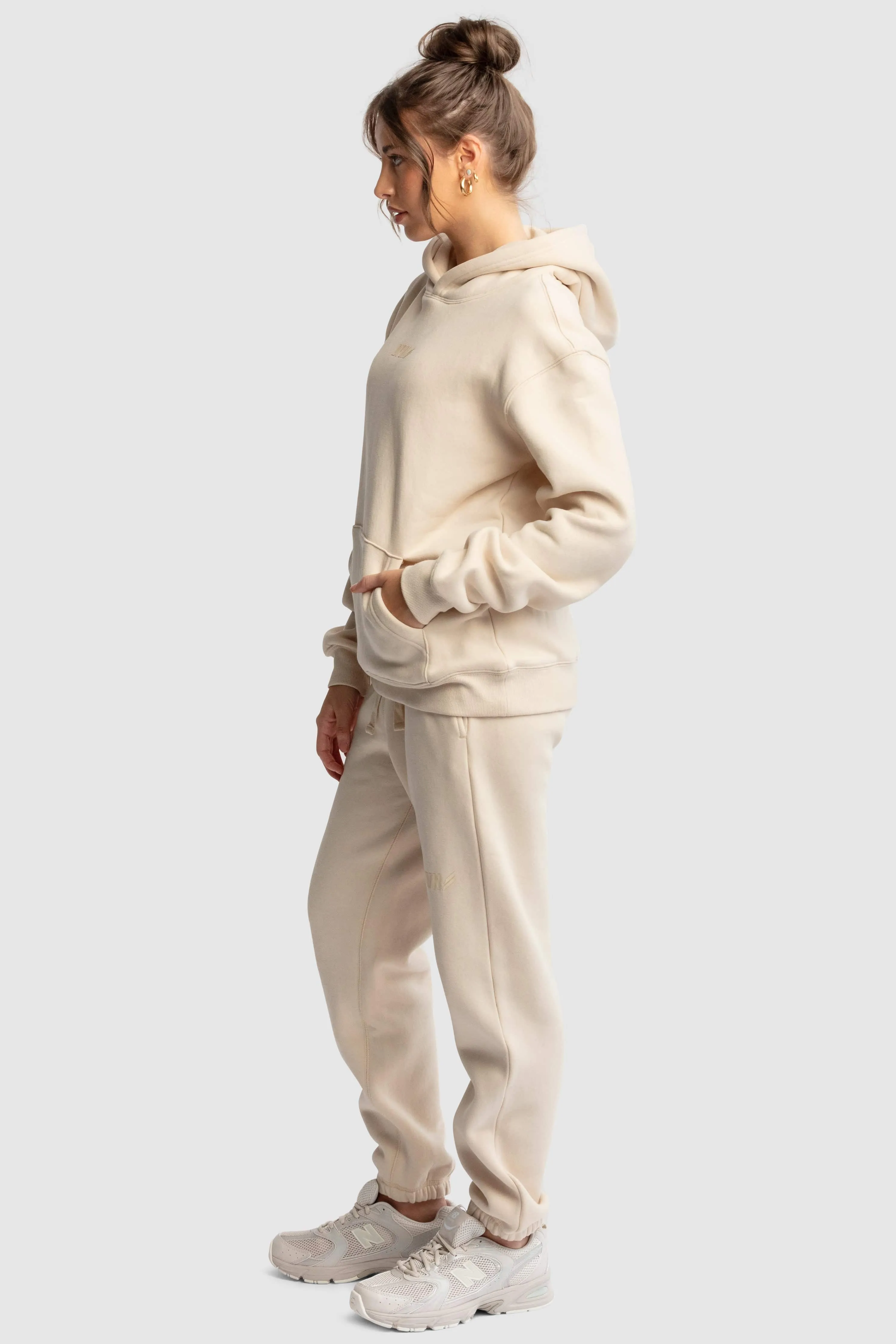 Women's DYVN Relaxed Fit Hoodie - Cream