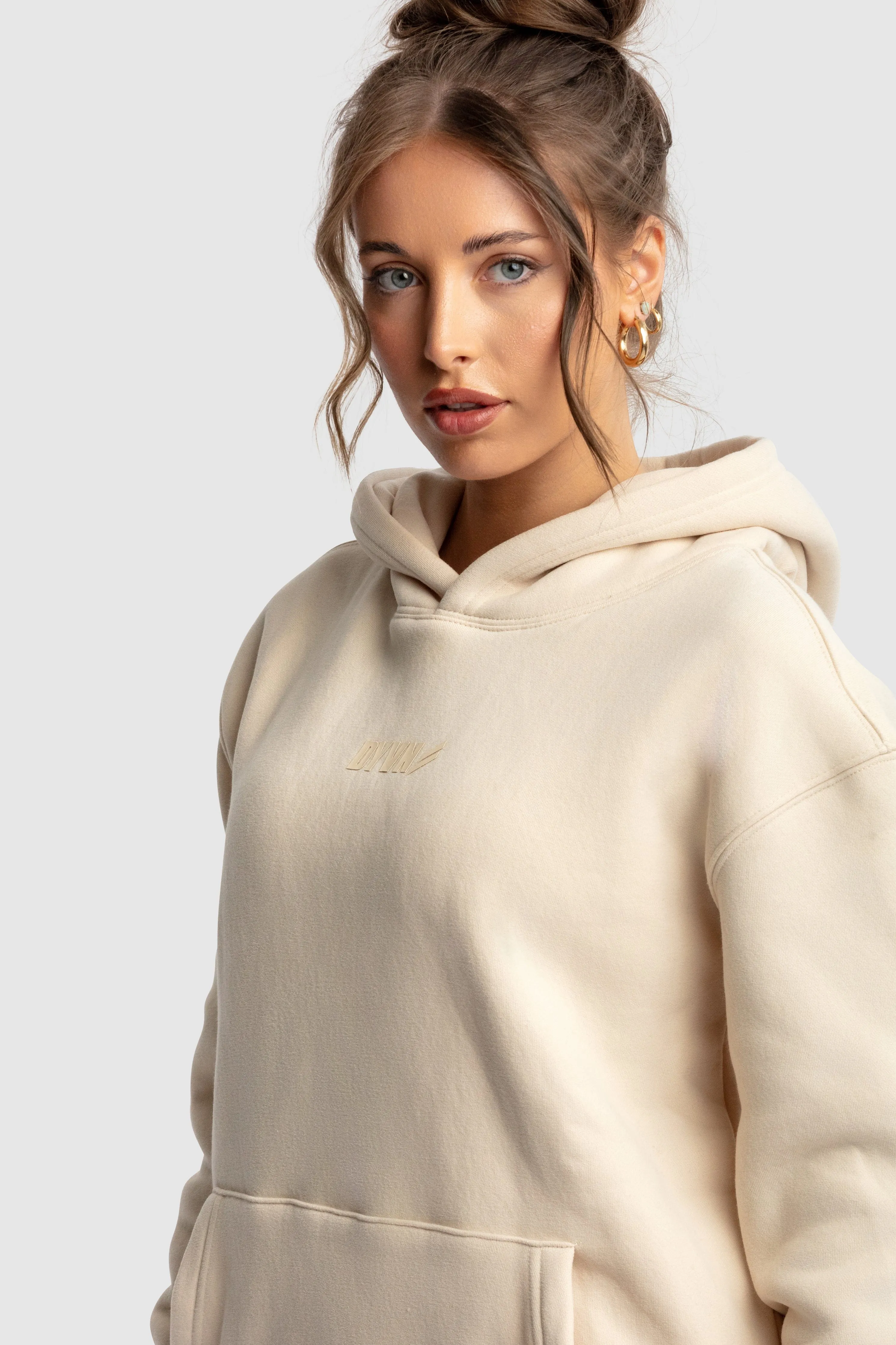 Women's DYVN Relaxed Fit Hoodie - Cream