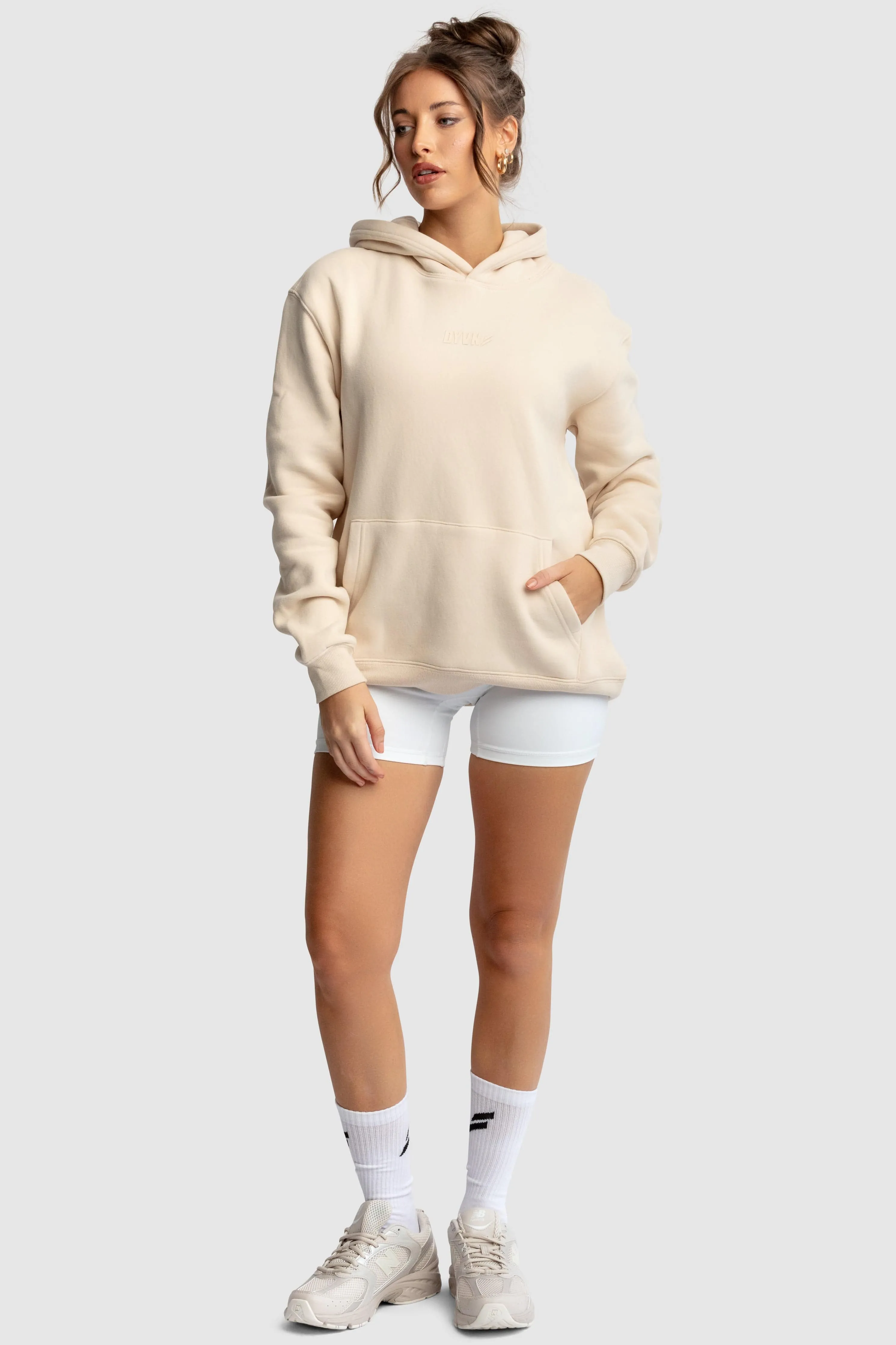 Women's DYVN Relaxed Fit Hoodie - Cream