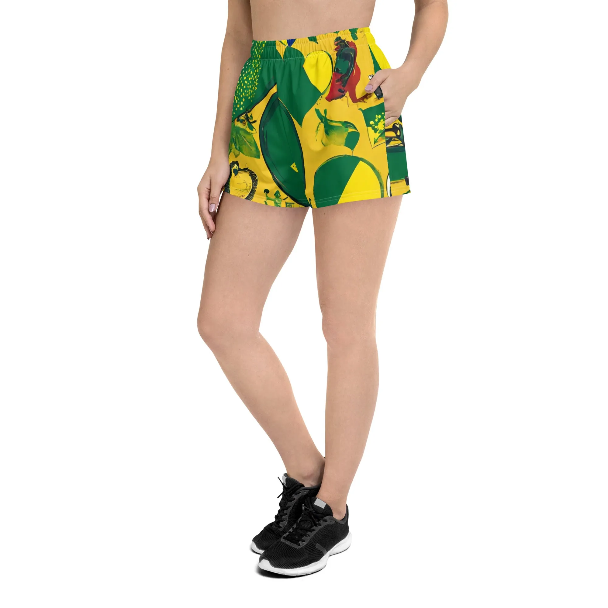 Women’s Recycled Athletic Shorts / Brasil Athletic shorts (Ai created)